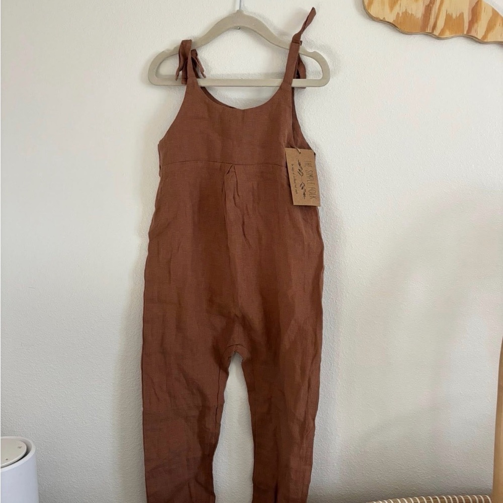 NWT The Simple Folk linen overalls